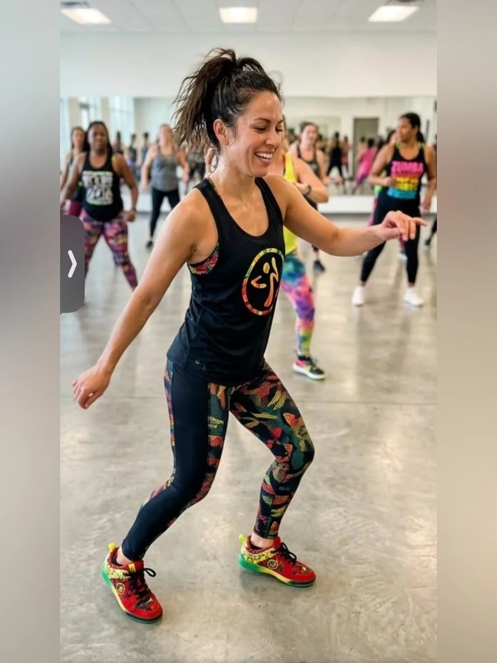 Zumba Let’s Jam Street Bold Fitness dancing sneakers with Multicolor Tropical